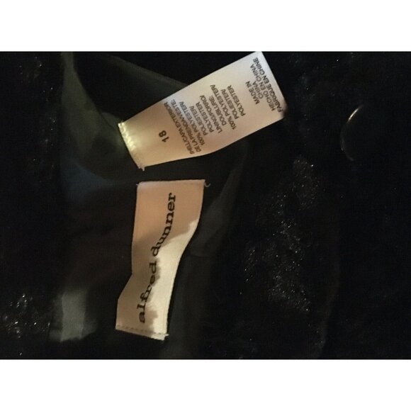 Alfred Dunner Swing Jacket Coat Black Faux Fur Dressy Christmas Holiday Party 18 - Picture 6 of 6